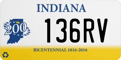 IN license plate 136RV