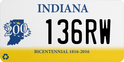 IN license plate 136RW