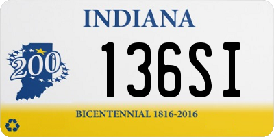 IN license plate 136SI