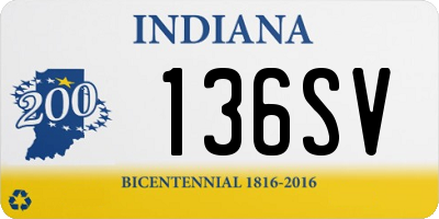 IN license plate 136SV