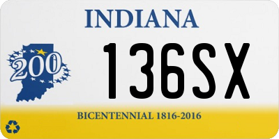 IN license plate 136SX