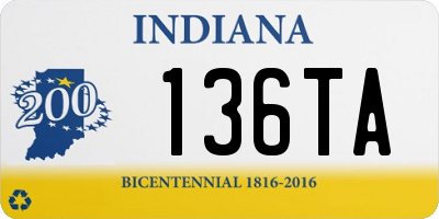 IN license plate 136TA