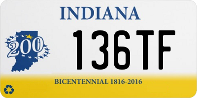 IN license plate 136TF