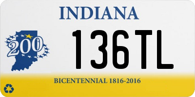 IN license plate 136TL