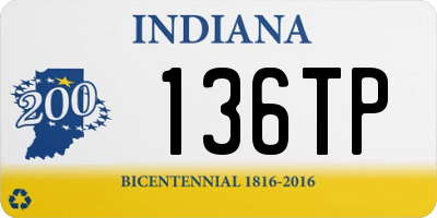 IN license plate 136TP