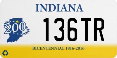 IN license plate 136TR