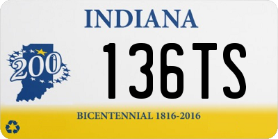 IN license plate 136TS