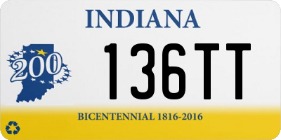 IN license plate 136TT