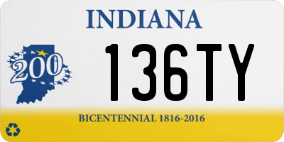 IN license plate 136TY