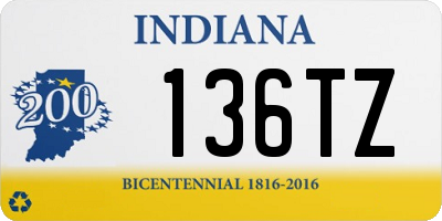 IN license plate 136TZ