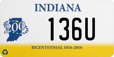 IN license plate 136U