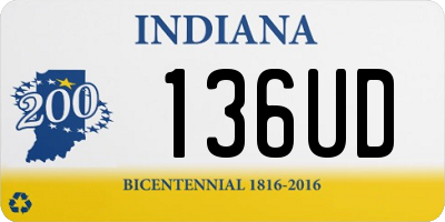 IN license plate 136UD