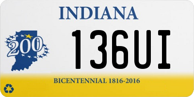 IN license plate 136UI