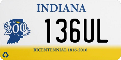 IN license plate 136UL