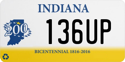 IN license plate 136UP
