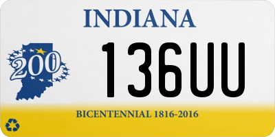 IN license plate 136UU