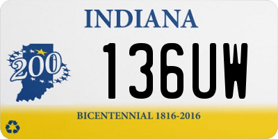 IN license plate 136UW