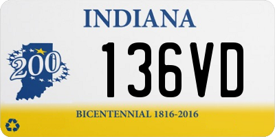 IN license plate 136VD