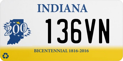 IN license plate 136VN