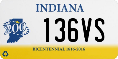 IN license plate 136VS
