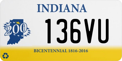 IN license plate 136VU