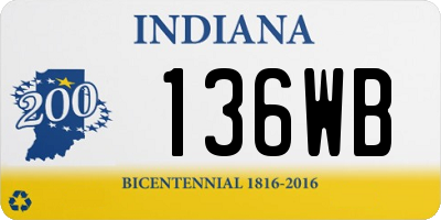 IN license plate 136WB