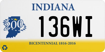 IN license plate 136WI
