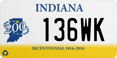IN license plate 136WK