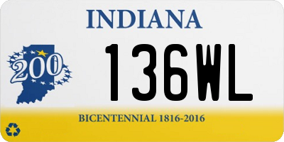 IN license plate 136WL
