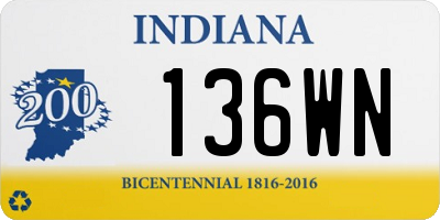 IN license plate 136WN