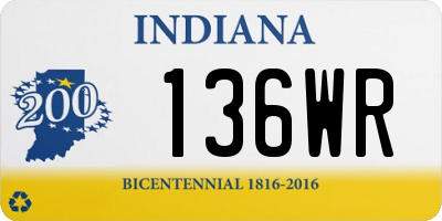 IN license plate 136WR