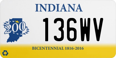 IN license plate 136WV