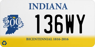 IN license plate 136WY