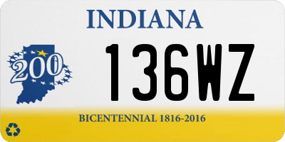 IN license plate 136WZ