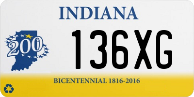 IN license plate 136XG