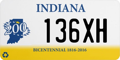 IN license plate 136XH