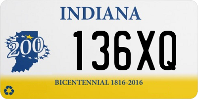 IN license plate 136XQ