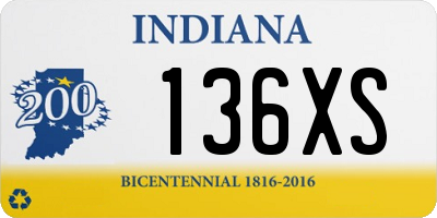 IN license plate 136XS