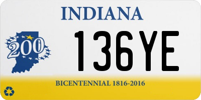 IN license plate 136YE