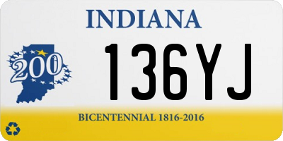 IN license plate 136YJ