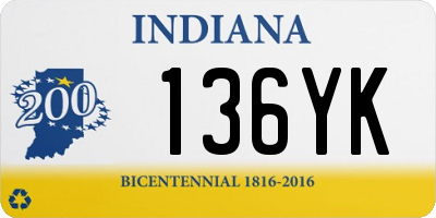 IN license plate 136YK