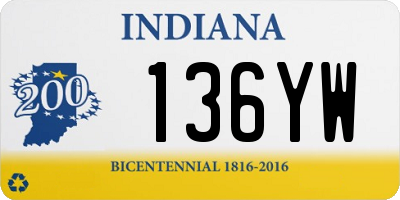 IN license plate 136YW