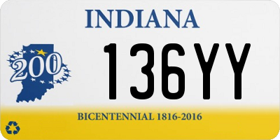 IN license plate 136YY