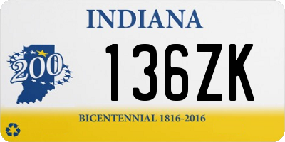 IN license plate 136ZK