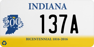 IN license plate 137A