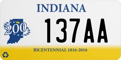 IN license plate 137AA