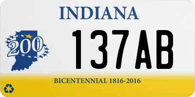 IN license plate 137AB