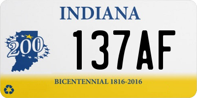 IN license plate 137AF