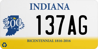 IN license plate 137AG