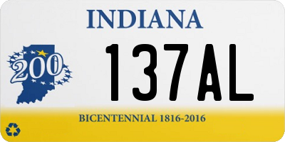 IN license plate 137AL